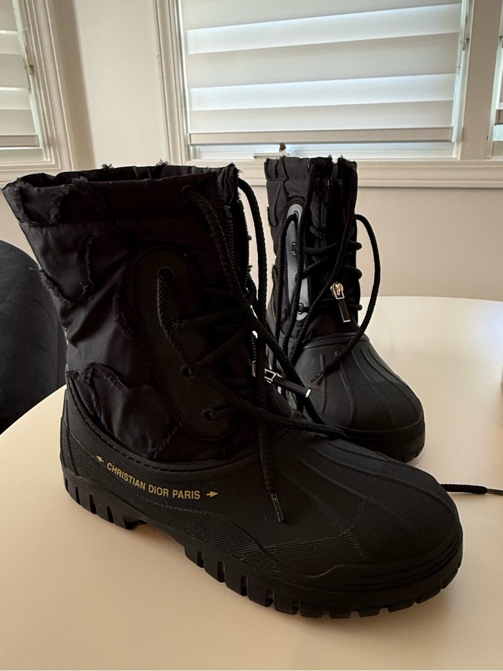 Christian Dior Black Winter Combat Boots